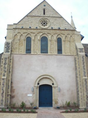 An exterior view of St James Priory